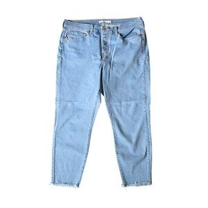 Levi's Women's Blue Wedgie Raw Hem Skinny Fit Denim Jeans. Size 18W